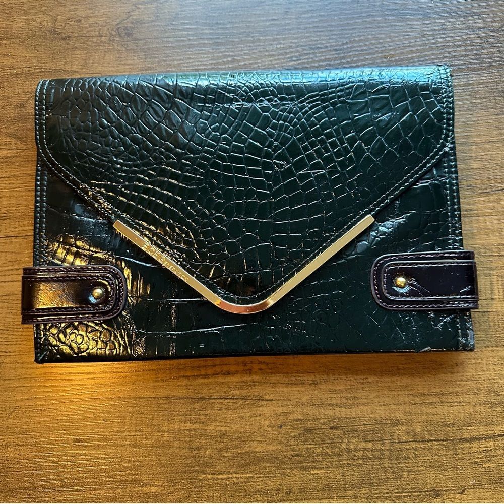 BCBGeneration black patent leather clutch
